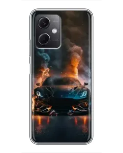 Чехол для Xiaomi Redmi Note 12 (5G) с картинкой «Lamborghini дымная эстетика»