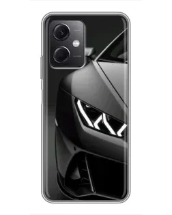 Чехол для Xiaomi Redmi Note 12 (5G) с картинкой «Lamborghini фары детализация»