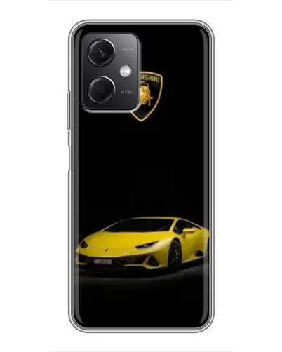 Чехол для Xiaomi Redmi Note 12 (5G) с картинкой «Lamborghini желтый акцент»