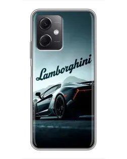 Чехол для Xiaomi Redmi Note 12 (5G) с картинкой «Классическая надпись Lamborghini»