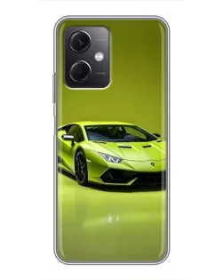 Чехол для Xiaomi Redmi Note 12 (5G) с картинкой «Салатовый Lamborghini Huracan»