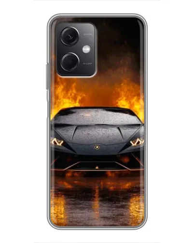 Чехол для Xiaomi Redmi Note 12 (5G) с картинкой «Lamborghini в огне»