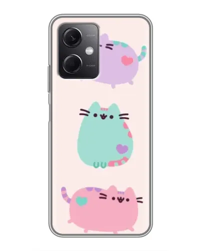 Чехол для Xiaomi Redmi Note 12 (5G) с картинкой «Pusheen трио»