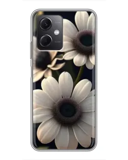 Чехол для Xiaomi Redmi Note 12 (5G) с картинкой «Белые маргаритки макро»