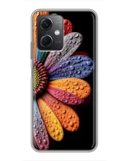 Чехол для Xiaomi Redmi Note 12 (5G) с картинкой «Радужный цветок»