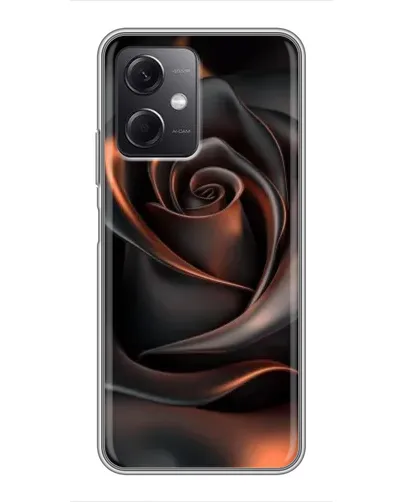 Чехол для Xiaomi Redmi Note 12 (5G) с картинкой «Шелковая черная роза»