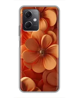 Чехол для Xiaomi Redmi Note 12 (5G) с картинкой «Оранжевый макро цветок»