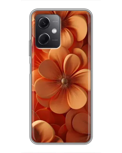Чехол для Xiaomi Redmi Note 12 (5G) с картинкой «Оранжевый макро цветок»