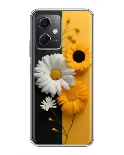 Чехол для Xiaomi Redmi Note 12 (5G) с картинкой «Подсолнух и ромашка»