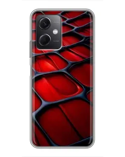 Чохол для Xiaomi Redmi Note 12 (5G) з картинкою «Червона глянцева сітка» Чохол для Xiaomi Redmi Note 12 (5G) з картинкою «Червона глянцева сітка»