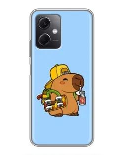 Чехол для Xiaomi Redmi Note 12 (5G) с картинкой «Капибара на скейте»