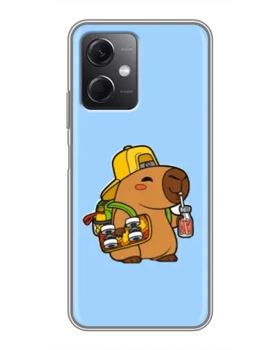 Чехол для Xiaomi Redmi Note 12 (5G) с картинкой «Капибара на скейте»