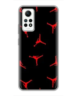 Чехол для Xiaomi Redmi Note 12 Pro (4g) с картинкой «Jordan Red Pattern» Чехол для Xiaomi Redmi Note 12 Pro (4g) с картинкой «Jordan Red Pattern»