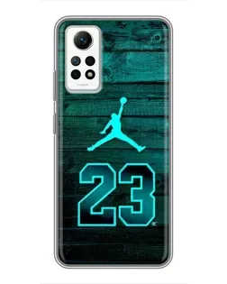 Чехол для Xiaomi Redmi Note 12 Pro (4g) с картинкой «Jordan Cyan 23» Чехол для Xiaomi Redmi Note 12 Pro (4g) с картинкой «Jordan Cyan 23»