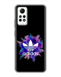 Чехол для Xiaomi Redmi Note 12 Pro (4g) с картинкой «Взрыв красок Adidas»