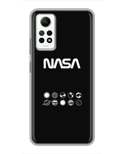 Чехол для Xiaomi Redmi Note 12 Pro (4g) с картинкой «NASA — технический принт» Чехол для Xiaomi Redmi Note 12 Pro (4g) с картинкой «NASA — технический принт»