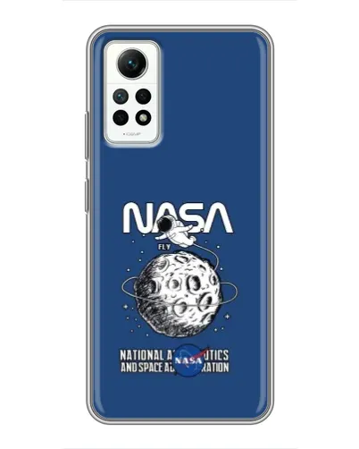 Чехол для Xiaomi Redmi Note 12 Pro (4g) с картинкой «NASA — лунная миссия» Чехол для Xiaomi Redmi Note 12 Pro (4g) с картинкой «NASA — лунная миссия»
