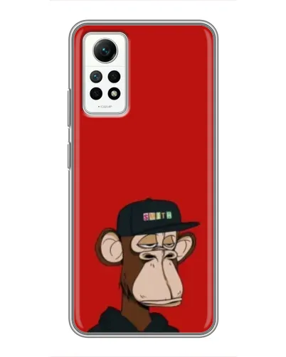 Чехол для Xiaomi Redmi Note 12 Pro (4g) с картинкой «Bored Ape — красный фон» Чехол для Xiaomi Redmi Note 12 Pro (4g) с картинкой «Bored Ape — красный фон»