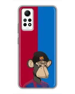 Чехол для Xiaomi Redmi Note 12 Pro (4g) с картинкой «Bored Ape — фанат Барсы» Чехол для Xiaomi Redmi Note 12 Pro (4g) с картинкой «Bored Ape — фанат Барсы»