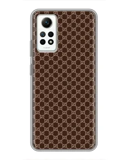 Чехол для Xiaomi Redmi Note 12 Pro (4g) с картинкой «Gucci — шоколадная сетка» Чехол для Xiaomi Redmi Note 12 Pro (4g) с картинкой «Gucci — шоколадная сетка»