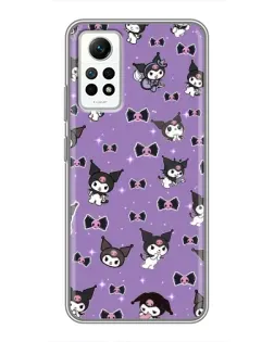 Чехол для Xiaomi Redmi Note 12 Pro (4g) с картинкой «Kuromi — паттерн» Чехол для Xiaomi Redmi Note 12 Pro (4g) с картинкой «Kuromi — паттерн»