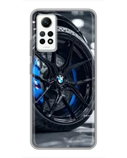Чехол для Xiaomi Redmi Note 12 Pro (4g) с картинкой «Колесо BMW вблизи»