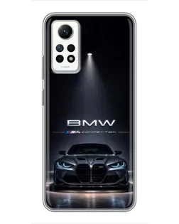 Чехол для Xiaomi Redmi Note 12 Pro (4g) с картинкой «BMW сквозь ночной город»