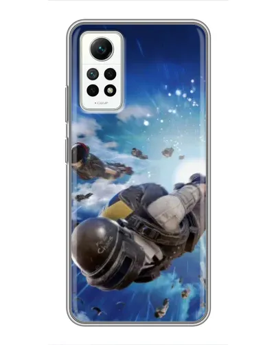 Чехол для Xiaomi Redmi Note 12 Pro (4g) с картинкой «Десант PUBG — прыжок»
