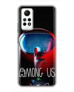 Чохол для Xiaomi Redmi Note 12 Pro (4g) з картинкою «Червоний імпостер — макро»
