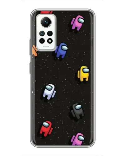 Чехол для Xiaomi Redmi Note 12 Pro (4g) с картинкой «Космический паттерн Among Us»