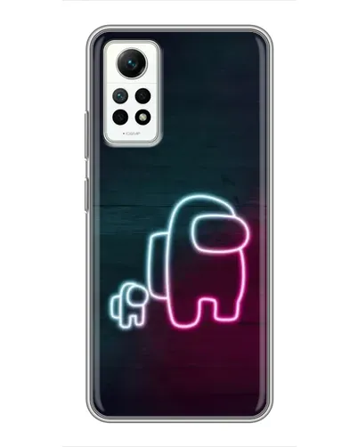 Чехол для Xiaomi Redmi Note 12 Pro (4g) с картинкой «Among Us неон-арт»