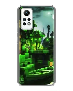 Чохол для Xiaomi Redmi Note 12 Pro (4g) з картинкою «Minecraft лісовий пейзаж»