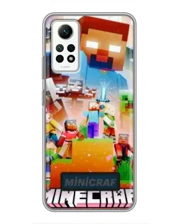 Чохол для Xiaomi Redmi Note 12 Pro (4g) з картинкою «Minecraft герої гри»