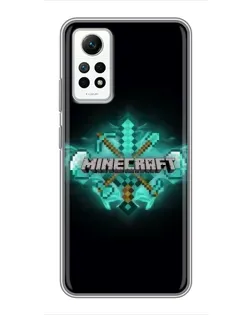 Чохол для Xiaomi Redmi Note 12 Pro (4g) з картинкою «Minecraft Diamond лого»