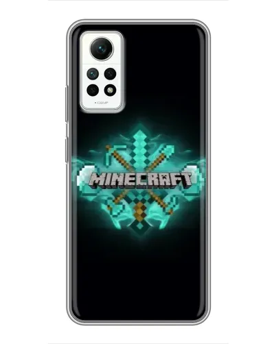 Чохол для Xiaomi Redmi Note 12 Pro (4g) з картинкою «Minecraft Diamond лого» Чохол для Xiaomi Redmi Note 12 Pro (4g) з картинкою «Minecraft Diamond лого»