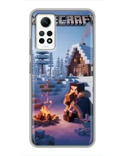 Чохол для Xiaomi Redmi Note 12 Pro (4g) з картинкою «Зимовий Minecraft»
