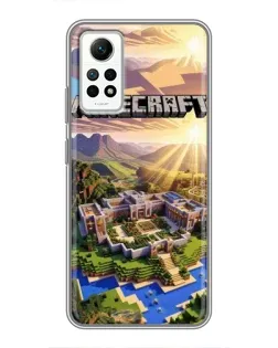 Чохол для Xiaomi Redmi Note 12 Pro (4g) з картинкою «Minecraft панорама»