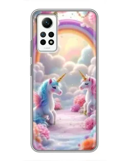 Чехол для Xiaomi Redmi Note 12 Pro (4g) с картинкой «Радуга и единороги» Чехол для Xiaomi Redmi Note 12 Pro (4g) с картинкой «Радуга и единороги»