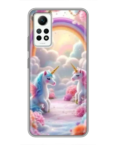 Чехол для Xiaomi Redmi Note 12 Pro (4g) с картинкой «Радуга и единороги» Чехол для Xiaomi Redmi Note 12 Pro (4g) с картинкой «Радуга и единороги»