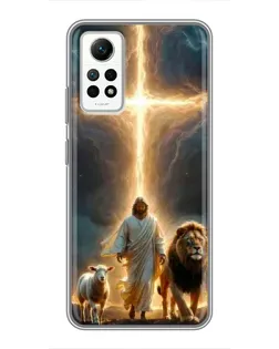 Чехол для Xiaomi Redmi Note 12 Pro (4g) с картинкой «Лев Иуды и Свет» Чехол для Xiaomi Redmi Note 12 Pro (4g) с картинкой «Лев Иуды и Свет»