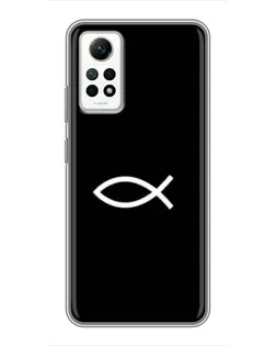 Чехол для Xiaomi Redmi Note 12 Pro (4g) с картинкой «Символ рыбы Jesus»