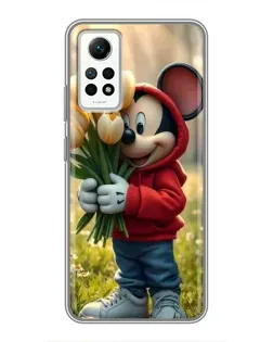 Чехол для Xiaomi Redmi Note 12 Pro (4g) с картинкой «Микки с тюльпанами» Чехол для Xiaomi Redmi Note 12 Pro (4g) с картинкой «Микки с тюльпанами»