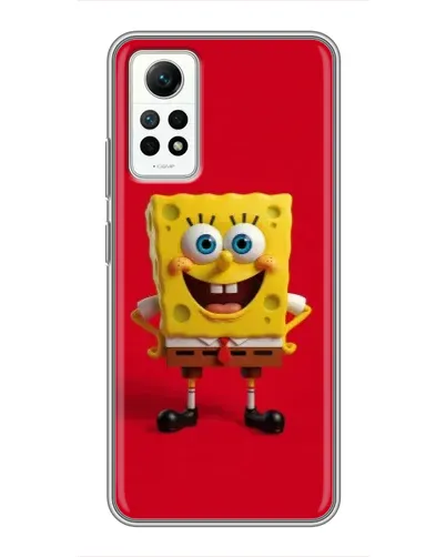 Чехол для Xiaomi Redmi Note 12 Pro (4g) с картинкой «Спанч Боб на красном»