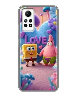 Чехол для Xiaomi Redmi Note 12 Pro (4g) с картинкой «Губка Боб Патрик»