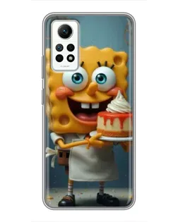 Чехол для Xiaomi Redmi Note 12 Pro (4g) с картинкой «Повар Спанч Боб»
