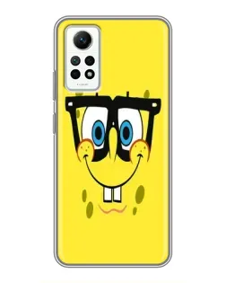 Чехол для Xiaomi Redmi Note 12 Pro (4g) с картинкой «Минималистичный Спанч Боб»