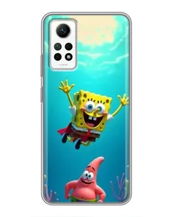 Чехол для Xiaomi Redmi Note 12 Pro (4g) с картинкой «Спанч Боб под водой»