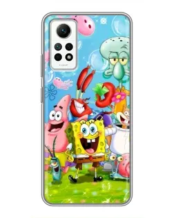 Чехол для Xiaomi Redmi Note 12 Pro (4g) с картинкой «Губка Боб и друзья»