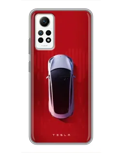 Чехол для Xiaomi Redmi Note 12 Pro (4g) с картинкой «Tesla Top View»