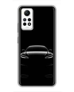 Чехол для Xiaomi Redmi Note 12 Pro (4g) с картинкой «Силуэт Tesla Night»